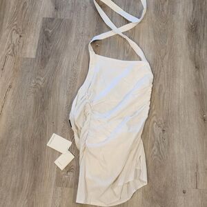 Peppermayo Linen Mini Dress White US size 2